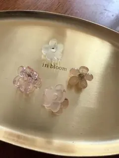 花型ミニヘアクリップ4個セット