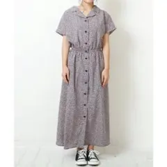 最終価格レイカズン Ray Cassin 小花柄開襟ワンピース レトロ