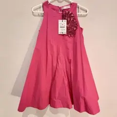 【新品未使用】ZARA キッズ　ノースリーブ　ワンピース ドレス148 ピンク