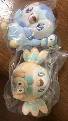 一番くじ　ポケピース　ぬいぐるみ　モクロー　ポッチャマ　ポケモン