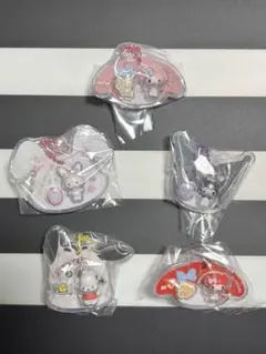 サンリオキャラクターズ　パッケージチャーム&チョコボーロ　チャーム5点セット