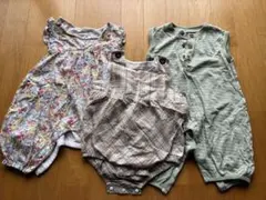 UNIQLO・econocoロンパース3点セット70