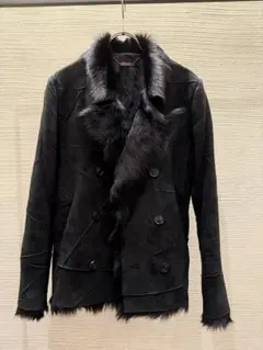 00s fuga Mouton leather fur jacket coat