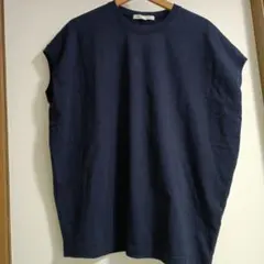 ✨コットン100％✨23区✨フレンチスリーブ　カットソー 黒　40　Ｌ相当のサムネイル