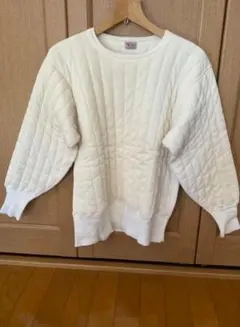 アイボリー キルティング トレーナー