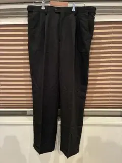 PERRY ELLIS ダブル２タックスラックスパンツ ブラック　36/30のサムネイル