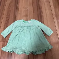 Ralph Lauren ベビーワンピース9M 緑ストライプ