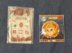 鬼滅の刃　カードホルダー＆デコレーションシール　缶バッジ　煉獄杏寿郎