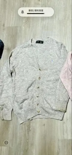 イーストボーJKグレー ニット カーディガン Vネック