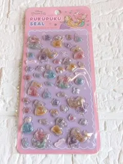 Disney　ぷくぷくシール　ディズニープリンセス　アリエル　ラプンツェル　ベル