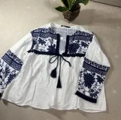 ZARA ザラ　チュニック　ブラウス　エスニック