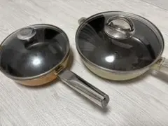 アサヒ軽金属　オールパン 2点セット ガラス蓋付きのサムネイル