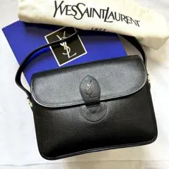 ■入手困難■サンローラン YSL ショルダーバッグ　ブラック　レザー　箱付き