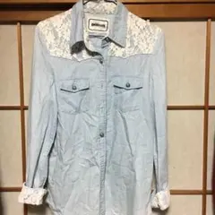 最終値下げ　エムズエキサイトの刺繍デニムシャツ