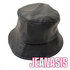 ⭐️S11⭐️ JEANASIS ♥ お洒落 シンプル フェイクレザーバケットハットのサムネイル