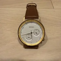 KOMONO 腕時計 ブラウンレザーベルト ゴールドのサムネイル