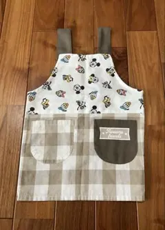 100 110サイズ　ミッキーマウス 子供用エプロン