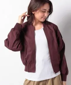 ナノユニバース MA-1 バックボリュームZIPジャケット MA1