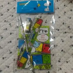 スヌーピー　4点メモ帳セット　グリーン