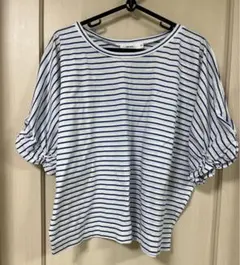 Nikoandニコアンド半袖ストライプMサイズパフスリーブのサムネイル