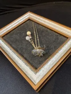 ハンドメイド　簪　かんざし　花モチーフの髪飾り