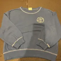 ブルー 長袖トレーナー TAKE A BREATHER