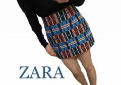 ZARA 刺繍 ミニ スカート