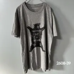 ラッキーブランド Tシャツ クルーネック 半袖 プリント M 灰 綿 普段着のサムネイル