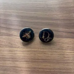 【非売品】Dior ディオール ノベルティ ピンバッジ 2個セット ネイビー 蜂