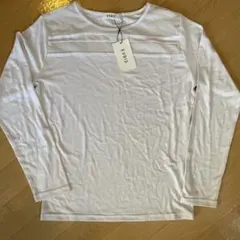 EVRIS ホワイト長袖Tシャツ メッシュデザイン　ホワイト　白　長袖　ロンT