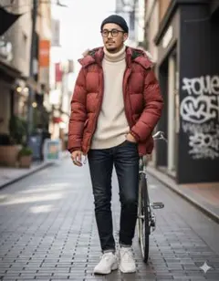 最終値下げ　ユニクロ　プレミアムダウンジャケット X-LARGE 赤