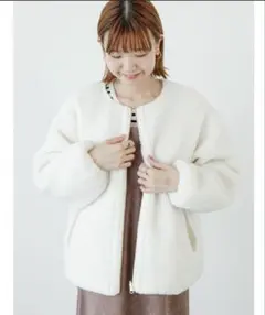 Lugnoncure リバーシブルボアブルゾン