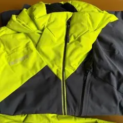 DESCENTE スキーウェア 上下セット Mサイズ ライム ジャンク扱い