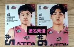 【2枚組】秋田ノーザンハピネッツ　田口　赤穂雷太　bリーグ　リアルカード