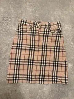 極美品 BURBERRY ノバチェック 台形 ミニスカート ホースロゴ y2k
