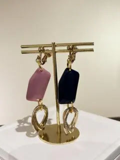 レトロカラーイヤリング（ピアス変更可）