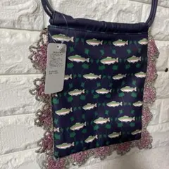 poikaクロシェバックネイビー革