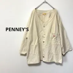 PENNEY'S ペニーズ別注 ノーカラー カバーオールジャケット　生成り　Fのサムネイル