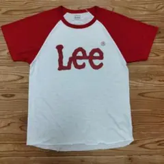 Lee ラグランスリーブ Tシャツ ホワイト/レッド FREE SIZE