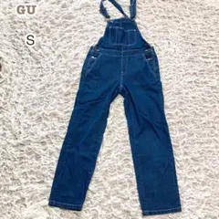 GU【S】デニムサロペットテーパードパンツ アウトドア キャンプ ガーリー