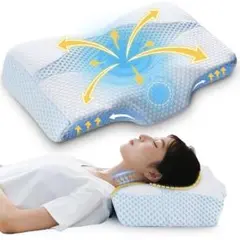 ✨大人気商品❣️枕 安眠 負担軽減 肩こり 低反発 まくら 凹型の中空設計