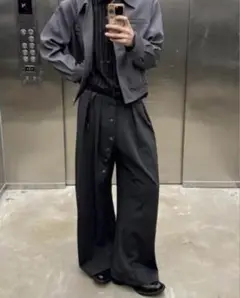 Multi Button Wide Slacks Slight Vogue 1
