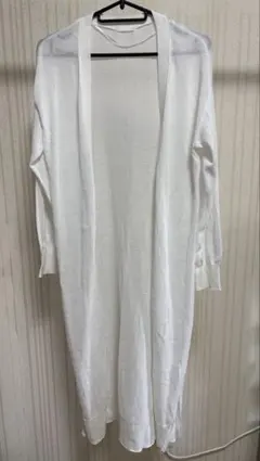 GU ロングカーディガン 長袖 白