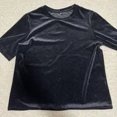 【即日発送】GU シアーベロアT XLサイズ　ブラック