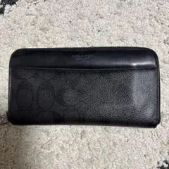 COACH 長財布 ブラック ラウンドファスナーのサムネイル
