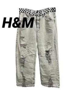 H&M エイチアンドエム レディース ボトム デニム ダメージ 韓国系 40