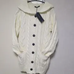 INGNI アイボリー ケーブルニットカーディガン M