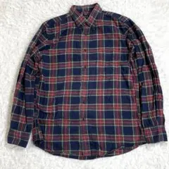 UNIQLO 長袖シャツ フランネルチェックシャツ メンズ カジュアル M