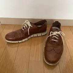 Cole Haan ブラウン レザー ブローグシューズ
