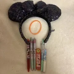 【おまけ大量】ミニースパンコール カチューシャ 黒